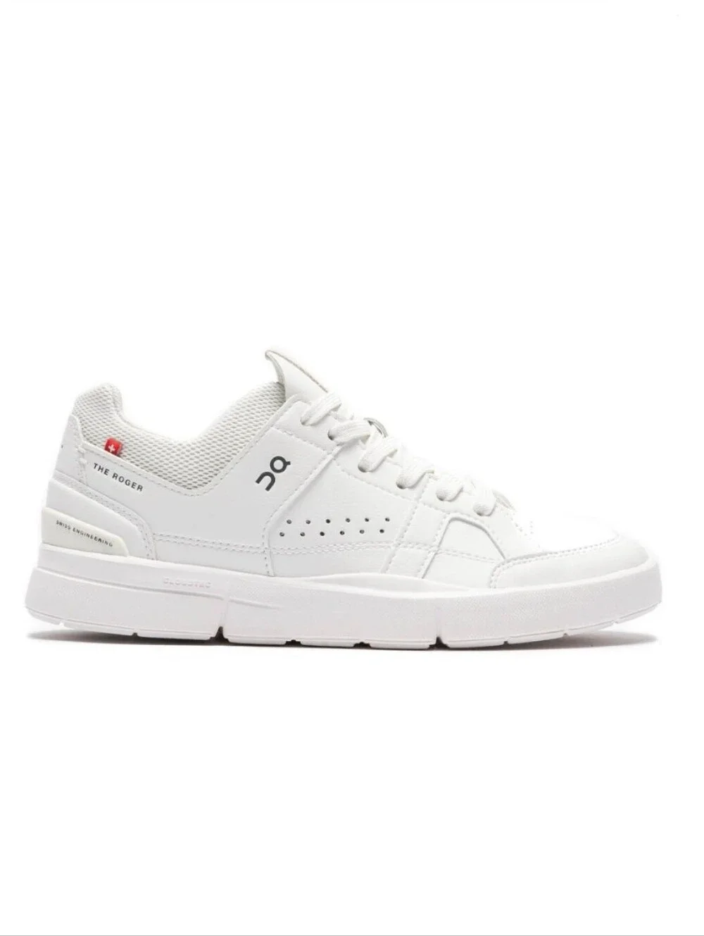 Size 6-On The Roger Clubhouse Women's All White Sneakers Logo 48.99429
